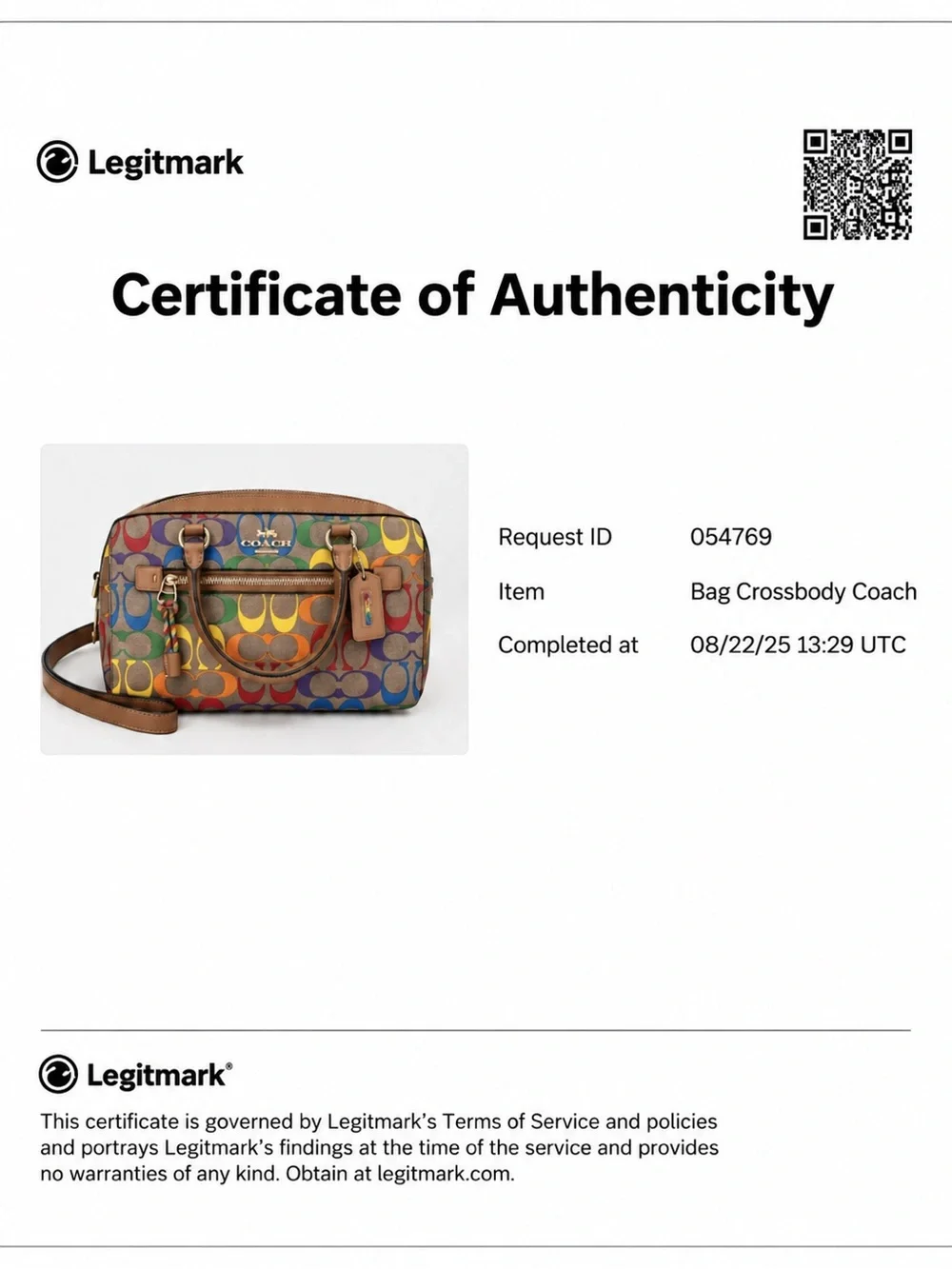 Coach Rainbow Pride Signature C Satchel Crossbody Authentic